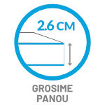 Grosimea panoului termoizolator al scari de pod ECO XL: 2.6cm